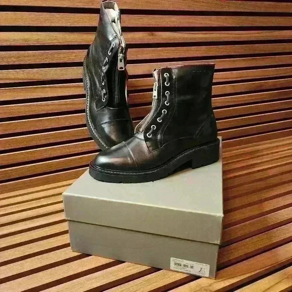 AllSaints Alaria Leather Combat Boots - Picture 11 of 11